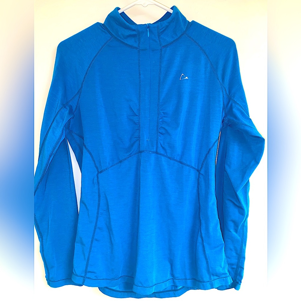 Paradox blue fitted athletic half-zip